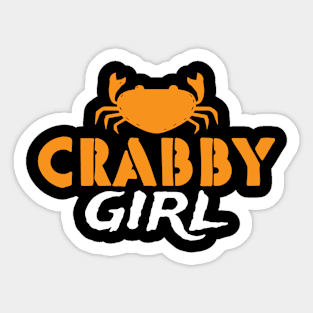 Crabs Girl Women Ocean Sea Beach Animal Sticker